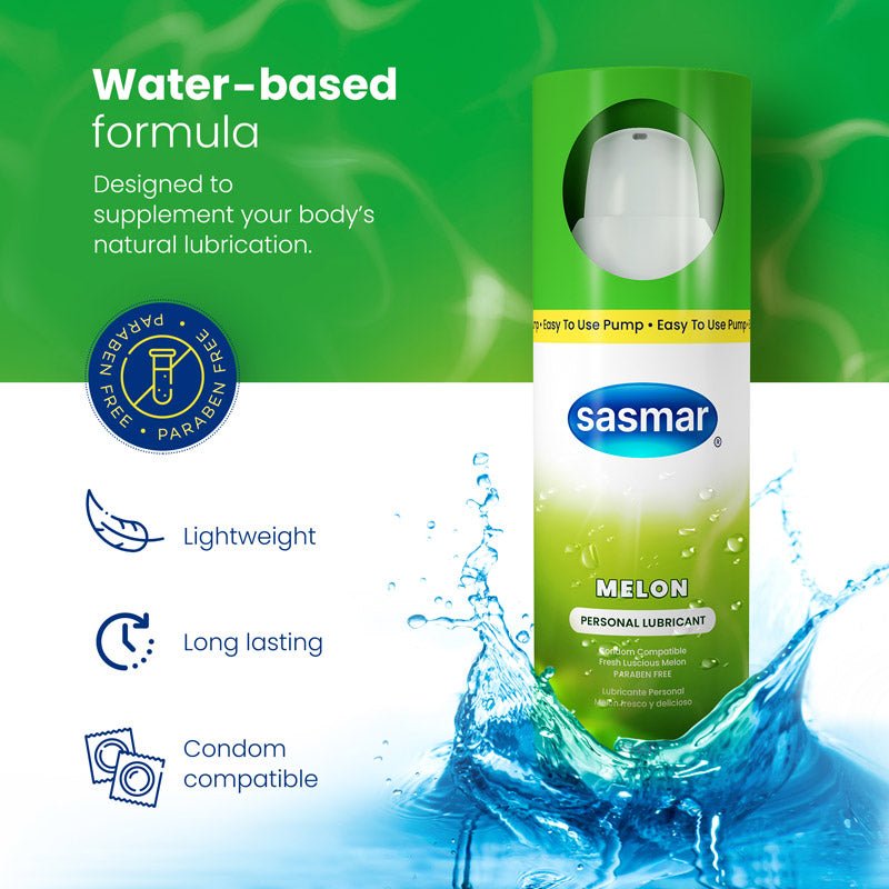 Sasmar Melon Flavor Water-Based Lubricant for Fertility Conceive Plus Europe Sasmar Melon Flavor Water-Based Lubricant for Fertility Conceive Plus Europe